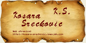 Kosara Srećković vizit kartica